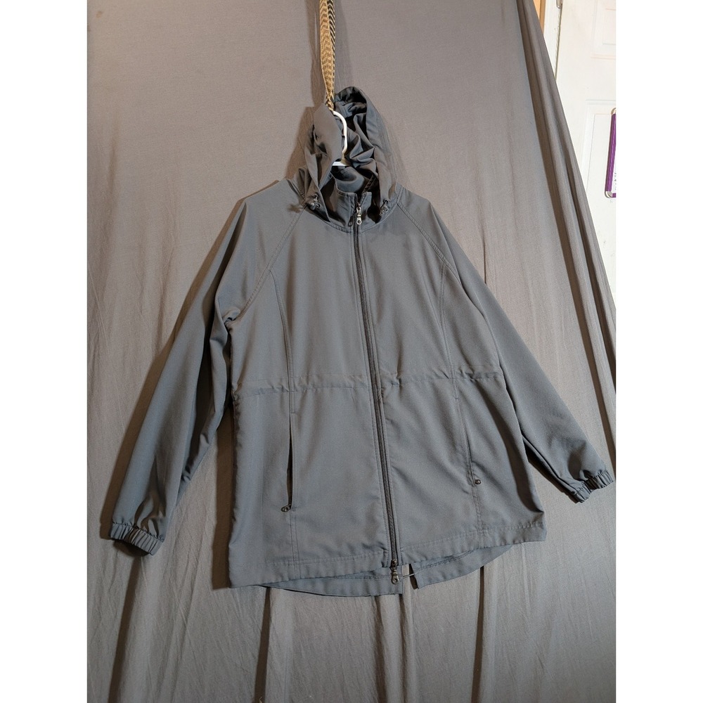 Kirkland Signature women's hooded anorak jacket in gray size large